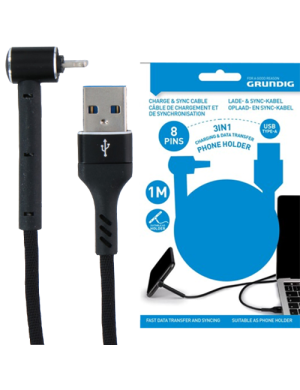 GRUNDIG-24971 ΚΑΛΩΔΙΟ USB ΣΕ LIGHTNING 1m ( ΣΥΣΚΕΥΕΣ APPLE) GRUNDIG
