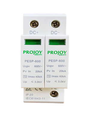 PROJOY PESP-600 - ΑΝΤΙΚΕΡΑΥΝΙΚΟ ΓΙΑ ΦΩΤΟΒΟΛΤΑΪΚΑ DC 600V (Τ1+Τ2) 2P