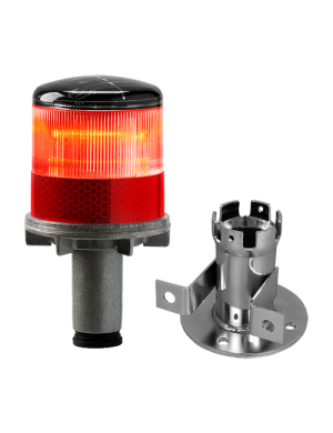 WM-201 W-F ΗΛΙΑΚΟΣ ΦΑΡΟΣ + ΒΑΣΗ ΣΗΜΑΝΣΗΣ - ΠΡΟΕΙΔΟΠΟΙΗΣΗΣ ΜΕ ΛΕΥΚΟ ΦΩΣ (FLASHING)