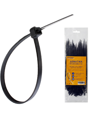 INVICTUS ΔΕΜΑΤΙΚΟ ΜΑΥΡΟ 4 x 150 mm (συσκευασία 100 τμχ) INVICTUS