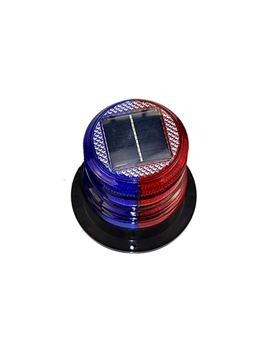 HTL-9565RB-F ΗΛΙΑΚΟΣ ΦΑΡΟΣ ΣΗΜΑΝΣΗΣ - ΠΡΟΕΙΔΟΠΟΙΗΣΗΣ ΜΕ ΚΟΚΚΙΝΟ+ΜΠΛΕ ΦΩΣ (FLASHING)