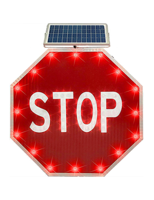 HTL-6060F ΦΩΤΕΙΝΗ ΠΙΝΑΚΙΔΑ ΣΗΜΑΝΣΗΣ STOP ΜΕ ΠΑΛΛΟΜΕΝΟ ΦΩΤΙΣΜΟ LED (FLASHING) OEM