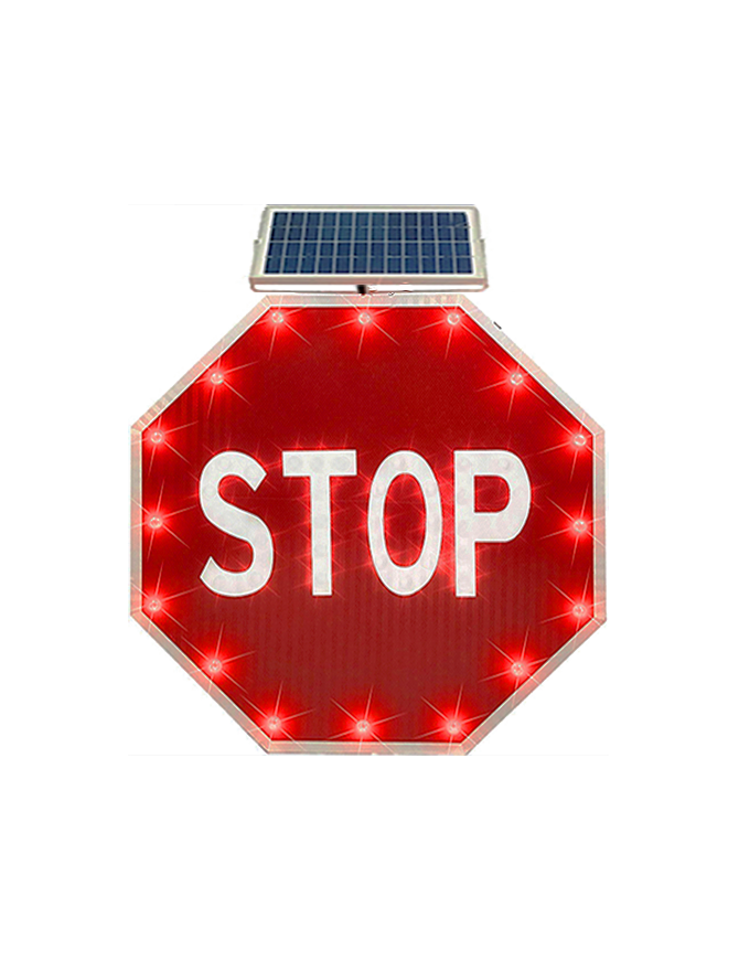 HTL-6060F ΦΩΤΕΙΝΗ ΠΙΝΑΚΙΔΑ ΣΗΜΑΝΣΗΣ STOP ΜΕ ΠΑΛΛΟΜΕΝΟ ΦΩΤΙΣΜΟ LED (FLASHING) OEM