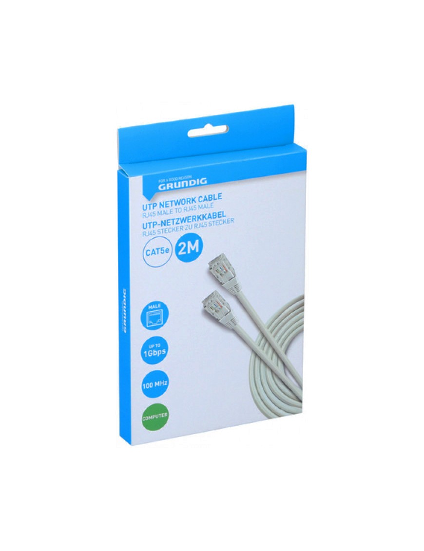 GRUNDIG-47233 ΚΑΛΩΔΙΟ ΔΙΚΤΥΟΥ UTP CAT5e 2m GRUNDIG