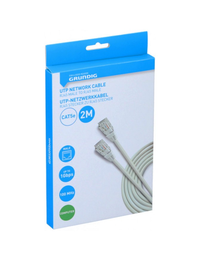 GRUNDIG-47233 ΚΑΛΩΔΙΟ ΔΙΚΤΥΟΥ UTP CAT5e 2m  GRUNDIG