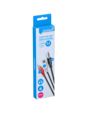 GRUNDIG-47217 ΚΑΛΩΔΙΟ ΗΧΟΥ JACK 3,5mm σε 2x RCA ΘΗΛΥΚΟ 0,2m GRUNDIG