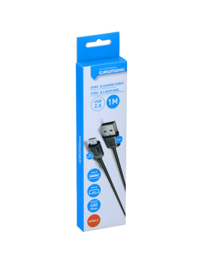 GRUNDIG-47244 ΚΑΛΩΔΙΟ USB σε micro USB  1m GRUNDIG