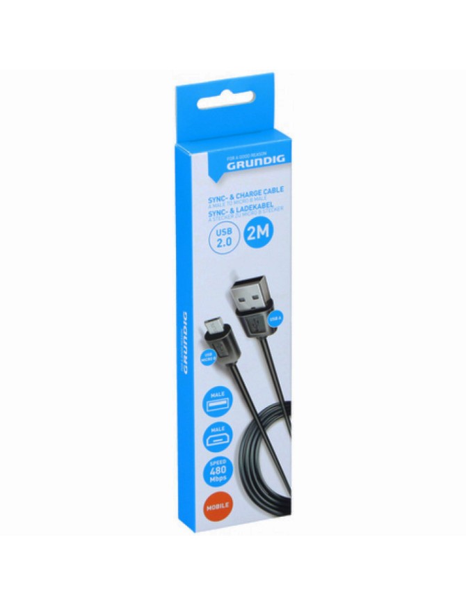 GRUNDIG-47245 ΚΑΛΩΔΙΟ USB σε micro USB  2m GRUNDIG