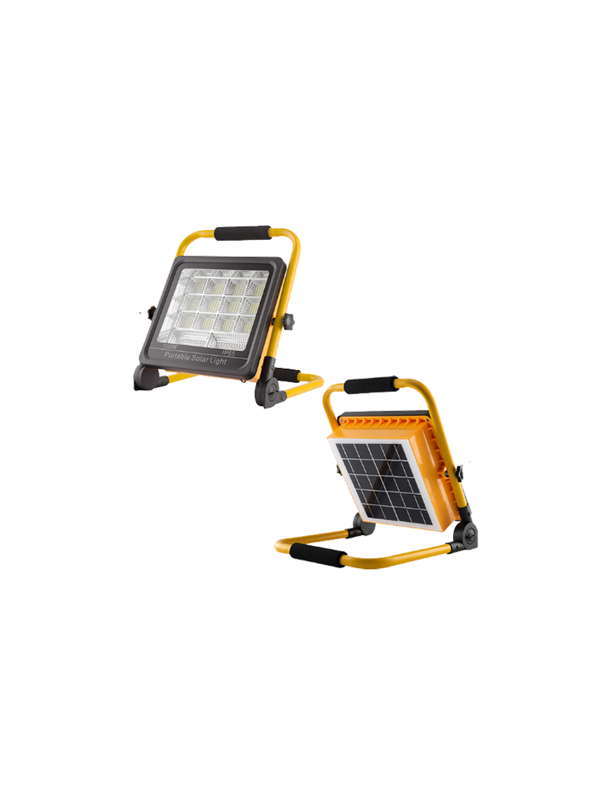 HSL-2350-100W ΦΟΡΗΤΟΣ ΗΛΙΑΚΟΣ ΠΡΟΒΟΛΕΑΣ LED INVICTUS SOLAR POWER