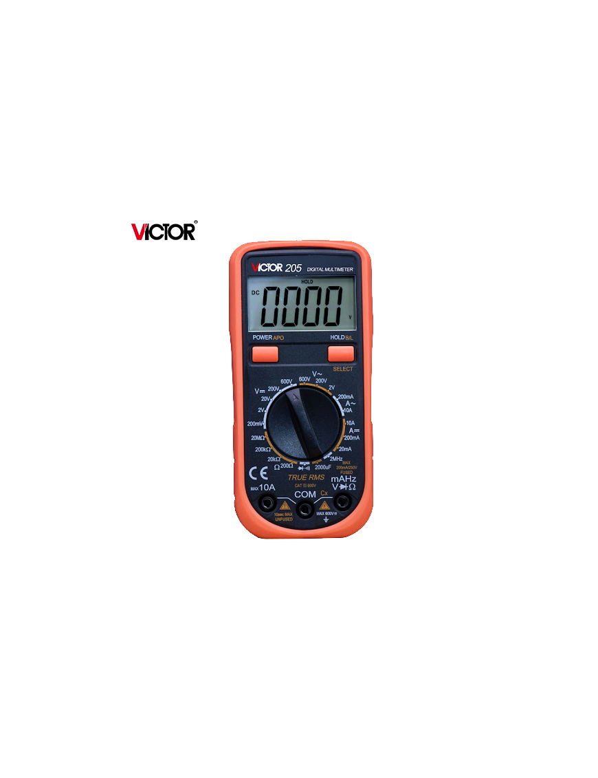 VICTOR VC-205 ΨΗΦΙΑΚΟ ΠΟΛΥΜΕΤΡΟ TRUE RMS VICTOR
