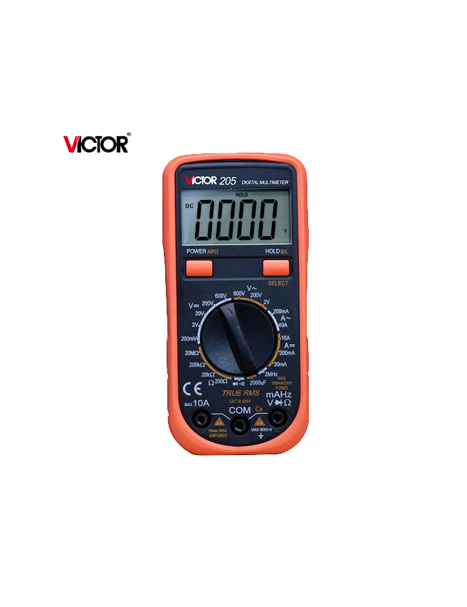 VICTOR VC-205 ΨΗΦΙΑΚΟ ΠΟΛΥΜΕΤΡΟ TRUE RMS VICTOR