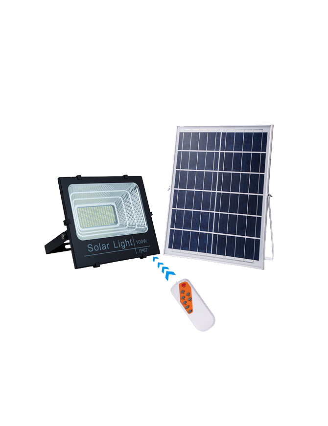 INVICTUS HSL-1909-100W ΗΛΙΑΚΟΣ ΠΡΟΒΟΛΕΑΣ LED 100W (ΠΕΡΙΛΑΜΒΑΝΕΤΑΙ ΠΑΝΕΛ 20W)