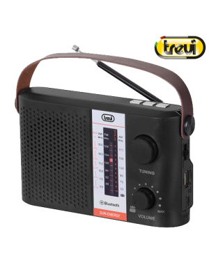 TREVI RA 7F25 BT MINI ΗΛΙΑΚΟ ΡΑΔΙΟΦΩΝΑΚΙ ΜΑΥΡΟ TREVI