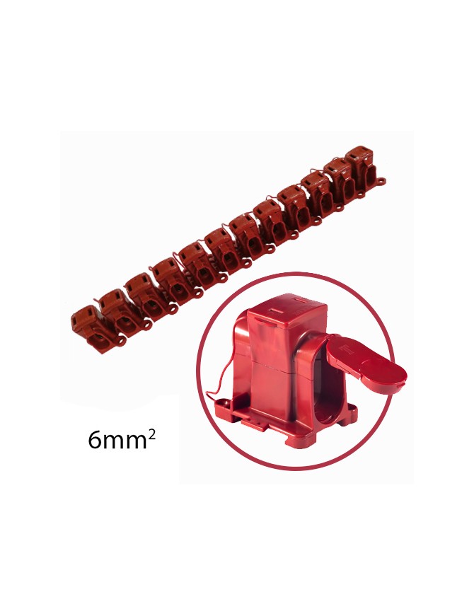 ΚΥΠΑΡΙΣΣΑΚΙ ΚΟΚΚΙΝΟ TEKOX - ΣΥΝΔΕΣΜΟΣ ΑΣΦΑΛΕΙΑΣ ( ΚΛΕΜΜΑ ΜΕ ΒΙΔΑ ) BD-6 12P/41A 6mm