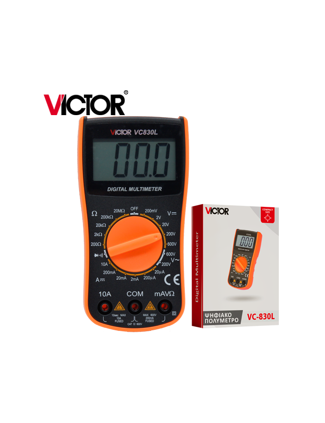 VICTOR VC-830L ΨΗΦΙΑΚΟ ΠΟΛΥΜΕΤΡΟ ΜΙΚΡΟ VICTOR