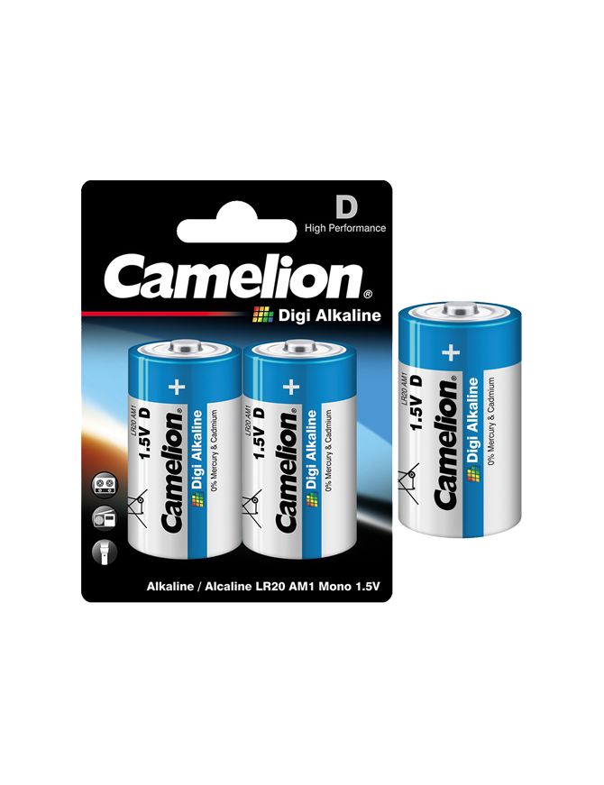 LR20-BP2DG ΜΠΑΤΑΡΙΑ CAMELION DIGI ΕΝΙΣΧΥΜΕΝΗ ΑΛΚΑΛΙΚΗ D CAMELION