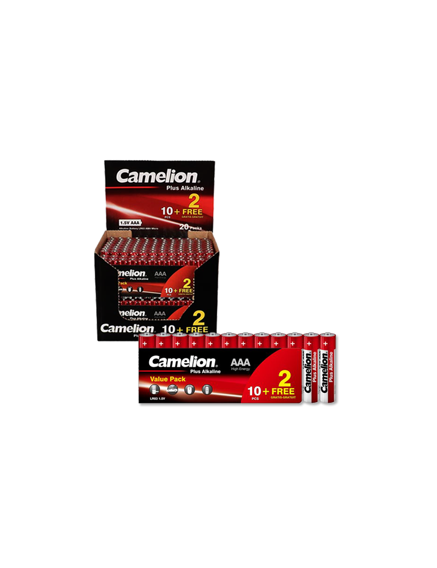 LR03 SP12 ΜΠΑΤΑΡΙΑ CAMELION ΑΛΚΑΛΙΚΗ AAA 10+2 CAMELION