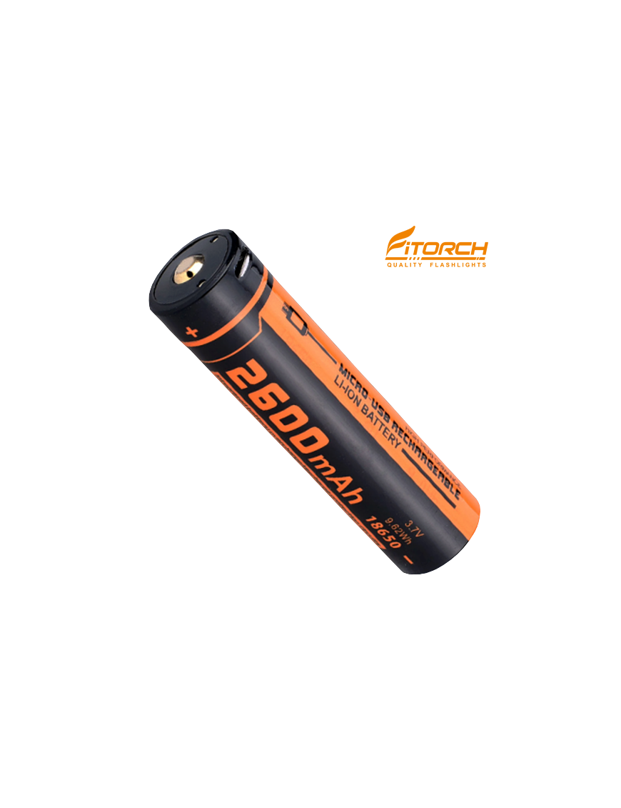 FITORCH UC26R 18650-2600mAH ΜΠΑΤΑΡΙΑ ΛΙΘΙΟΥ ΜΕ USB FITORCH