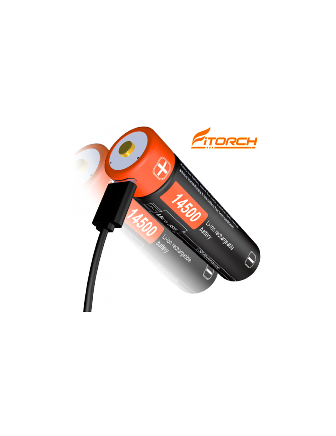 FITORCH UC14R 14500-750mAH ΜΠΑΤΑΡΙΑ ΛΙΘΙΟΥ ΜΕ USB FITORCH