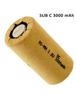 NI MH 3000mAh SUB C ΜΠΑΤΑΡΙΑ ΕΠΑΝΑΦΟΡΤΙΖΟΜΕΝΗ TC BATTERY
