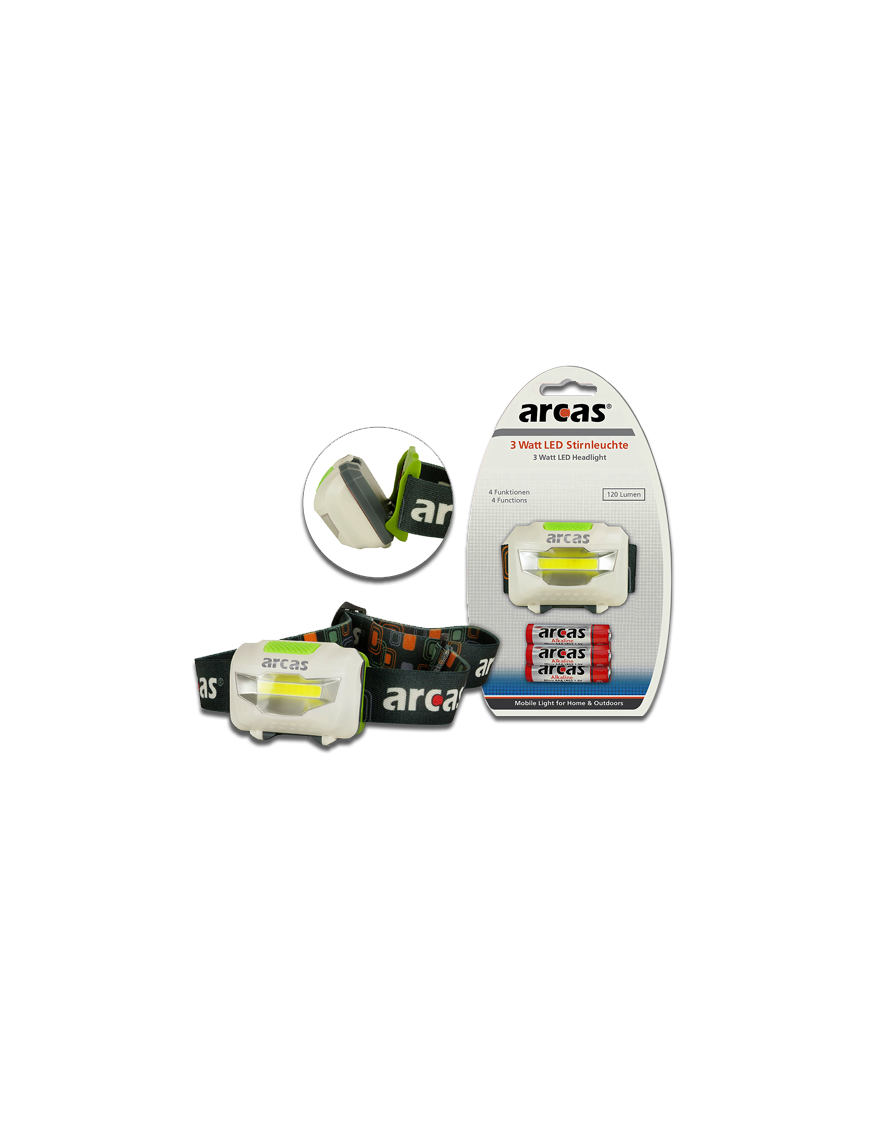 ARCAS ARC-3W-HEADLIGHT ΦΑΚΟΣ ΚΕΦΑΛΗΣ LED 120 Lm 3W ARCAS
