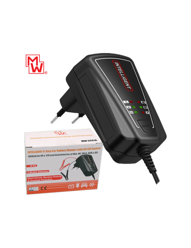 MINWA MW-CC01AGS ΦΟΡΤΙΣΤΗΣ ΜΠΑΤΑΡΙΩΝ 1A 6V-12V MINWA
