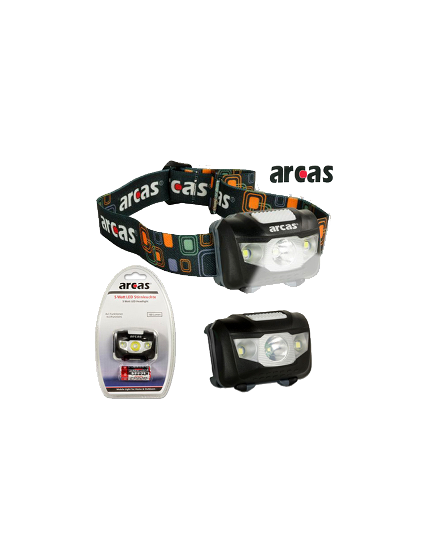 ARCAS ARC-5W-HEADLIGHT ΦΑΚΟΣ ΚΕΦΑΛΗΣ LED 160Lm 5W ΜΕ 7 MODES ARCAS