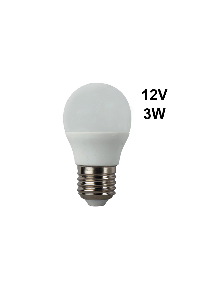 BU001-3W-DW-12V-E27 ΛΑΜΠΑ LED 12V 3W 6000K