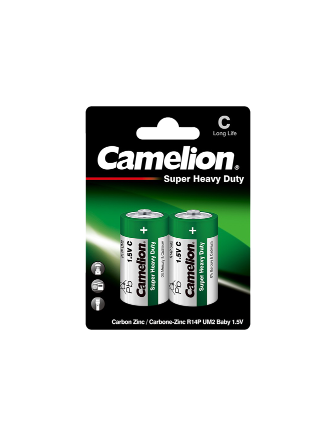 R14P-BP2G ΜΠΑΤΑΡΙΑ CAMELION SUPER HEAVY DUTY C CAMELION