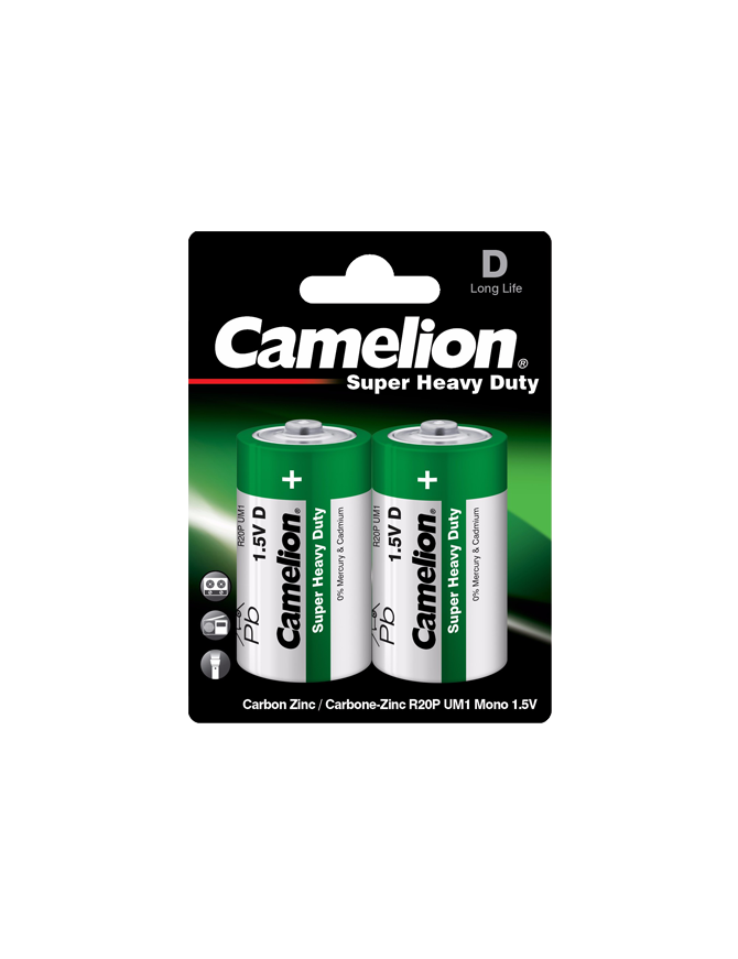 R20P-BP2G ΜΠΑΤΑΡΙΑ CAMELION SUPER HEAVY DUTY D  CAMELION