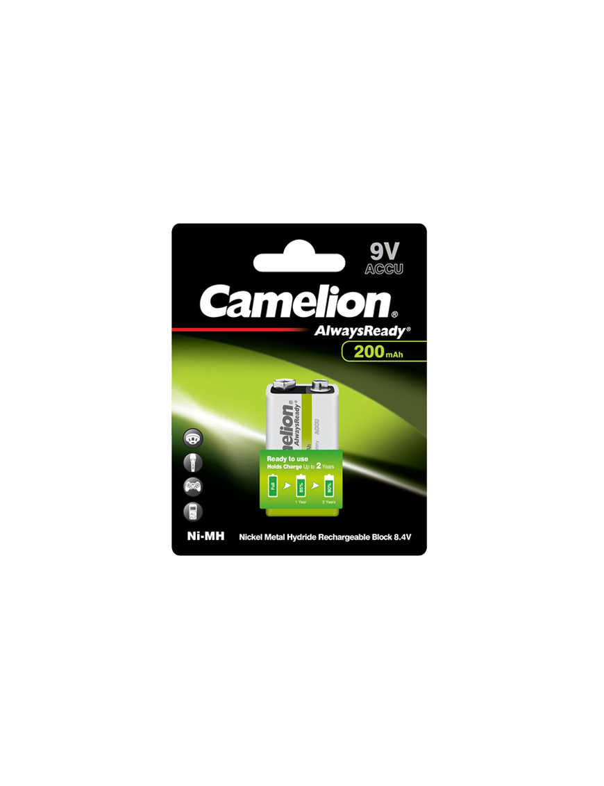 NH9V200AR-BP1 ΜΠΑΤΑΡΙΑ CAMELION ALWAYS READY 9V CAMELION