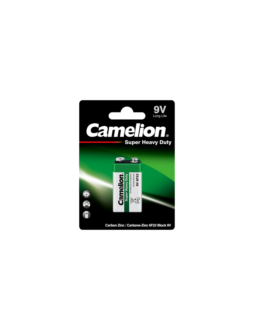 6F22-BP1G ΜΠΑΤΑΡΙΑ CAMELION SUPER HEAVY DUTY 9V CAMELION