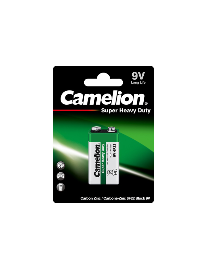 6F22-BP1G ΜΠΑΤΑΡΙΑ CAMELION SUPER HEAVY DUTY 9V CAMELION