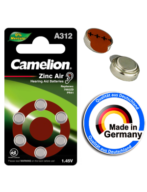 A312-BP6 ΜΠΑΤΑΡΙΑ CAMELION ΑΚΟΥΣΤΙΚΩΝ ΒΑΡΗΚΟΙΑΣ   CAMELION