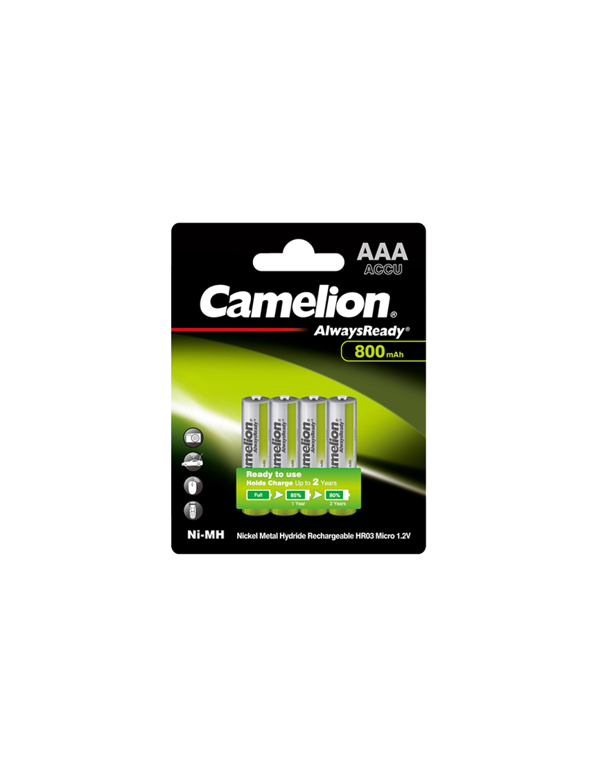 R03AAA800mAh-BP4 ΜΠΑΤΑΡΙΑ CAMELION ALWAYS READY AAA CAMELION