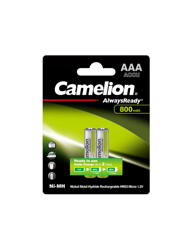R03AAA800mAh-BP2 ΜΠΑΤΑΡΙΑ CAMELION ALWAYS READY AAA CAMELION