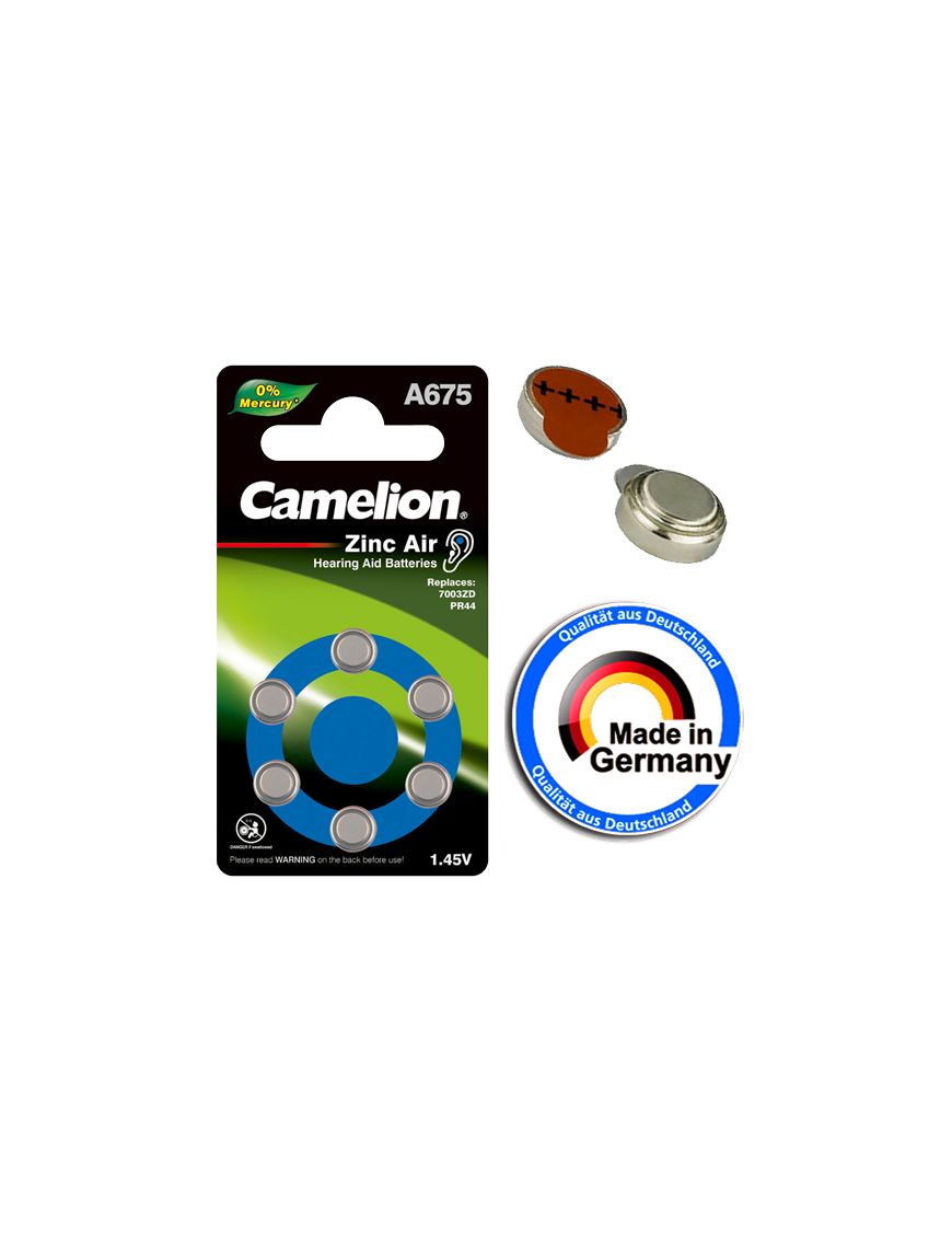 A675-BP6 ΜΠΑΤΑΡΙΑ CAMELION ΑΚΟΥΣΤΙΚΩΝ ΒΑΡΗΚΟΙΑΣ CAMELION