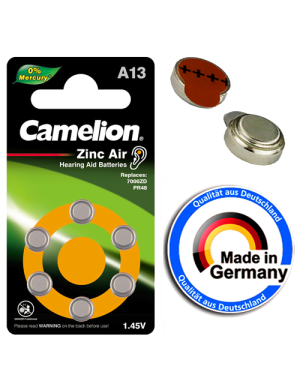 A13-BP6 ΜΠΑΤΑΡΙΑ CAMELION ΑΚΟΥΣΤΙΚΩΝ ΒΑΡΗΚΟΙΑΣ  CAMELION