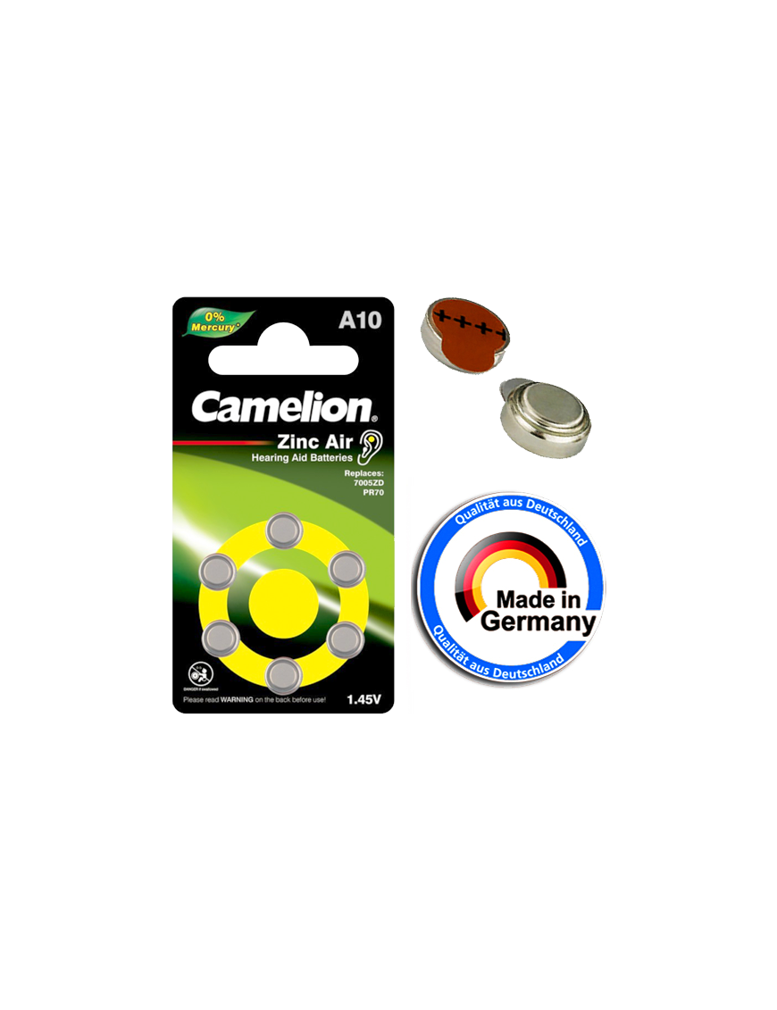A10-BP6 ΜΠΑΤΑΡΙΑ CAMELION ΑΚΟΥΣΤΙΚΩΝ ΒΑΡΗΚΟΙΑΣ CAMELION