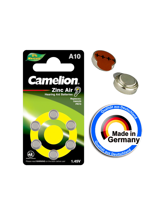 A10-BP6 ΜΠΑΤΑΡΙΑ CAMELION ΑΚΟΥΣΤΙΚΩΝ ΒΑΡΗΚΟΙΑΣ CAMELION