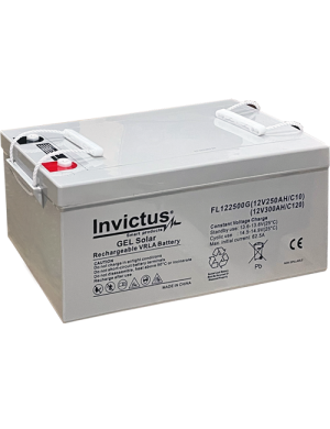 INVICTUS FLG12-250 SOLAR ΜΠΑΤΑΡΙΑ ΜΟΛΥΒΔΟΥ GEL 12V 250AH C10 / 300AH C120 INVICTUS