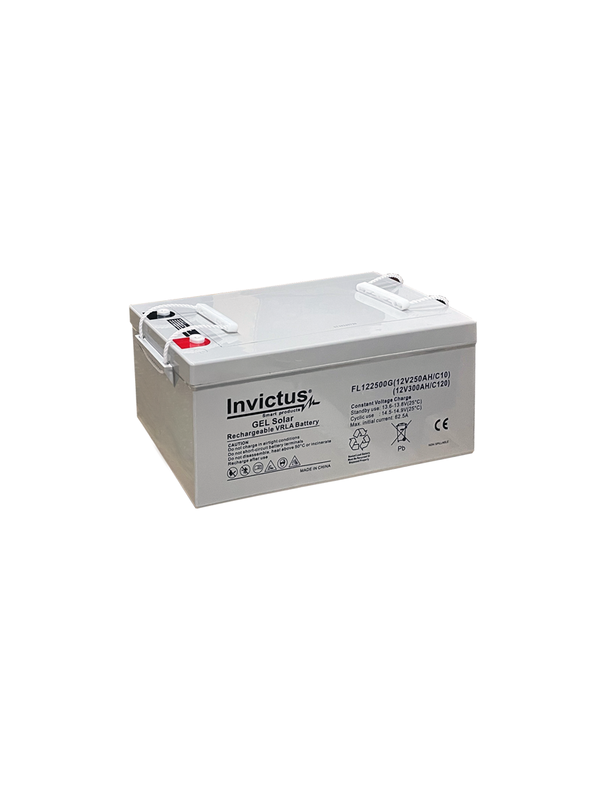INVICTUS FLG12-250 SOLAR ΜΠΑΤΑΡΙΑ ΜΟΛΥΒΔΟΥ GEL 12V 250AH C10 / 300AH C120 INVICTUS