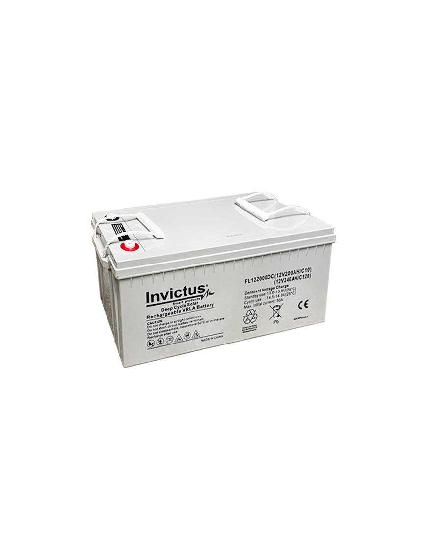 INVICTUS FL12-200 SOLAR ΜΠΑΤΑΡΙΑ ΜΟΛΥΒΔΟΥ 200AH C10 / 240AH C120 INVICTUS