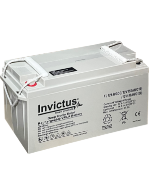 INVICTUS FL12-150 SOLAR ΜΠΑΤΑΡΙΑ ΜΟΛΥΒΔΟΥ 150AH C10 / 180AH C120 INVICTUS