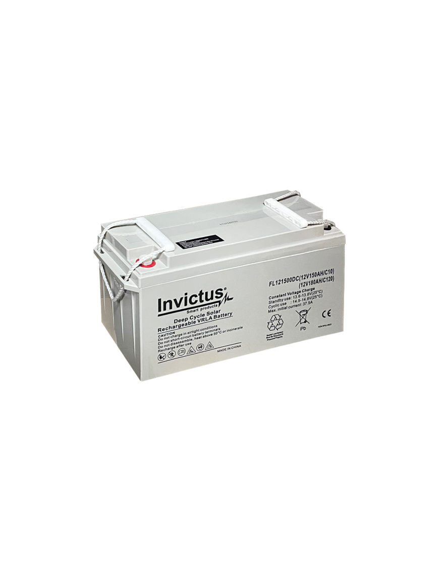 INVICTUS FL12-150 SOLAR ΜΠΑΤΑΡΙΑ ΜΟΛΥΒΔΟΥ 150AH C10 / 180AH C120 INVICTUS