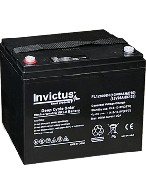 INVICTUS FL12-80 SOLAR ΜΠΑΤΑΡΙΑ ΜΟΛΥΒΔΟΥ 80AH C10 / 96AH C120 INVICTUS