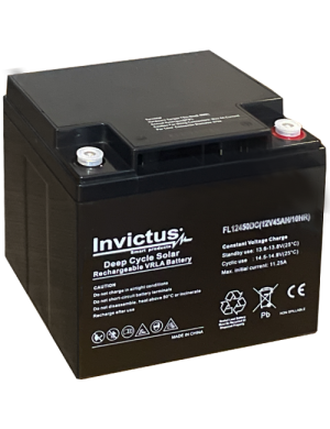 INVICTUS FL12-45 SOLAR ΜΠΑΤΑΡΙΑ ΜΟΛΥΒΔΟΥ 45AH 12V INVICTUS