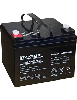 INVICTUS FL12-33 SOLAR ΜΠΑΤΑΡΙΑ ΜΟΛΥΒΔΟΥ 33AH 12V INVICTUS