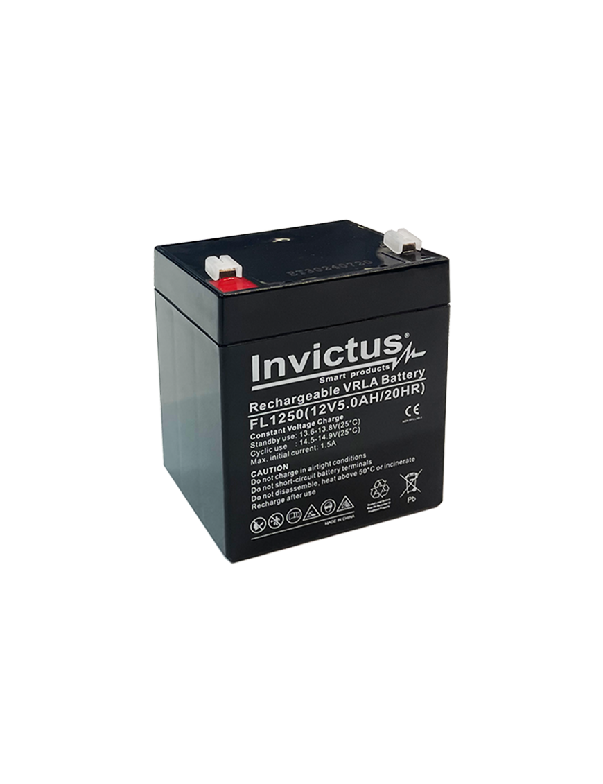INVICTUS FL12-5 ΜΠΑΤΑΡΙΑ ΜΟΛΥΒΔΟΥ 5AH 12V INVICTUS