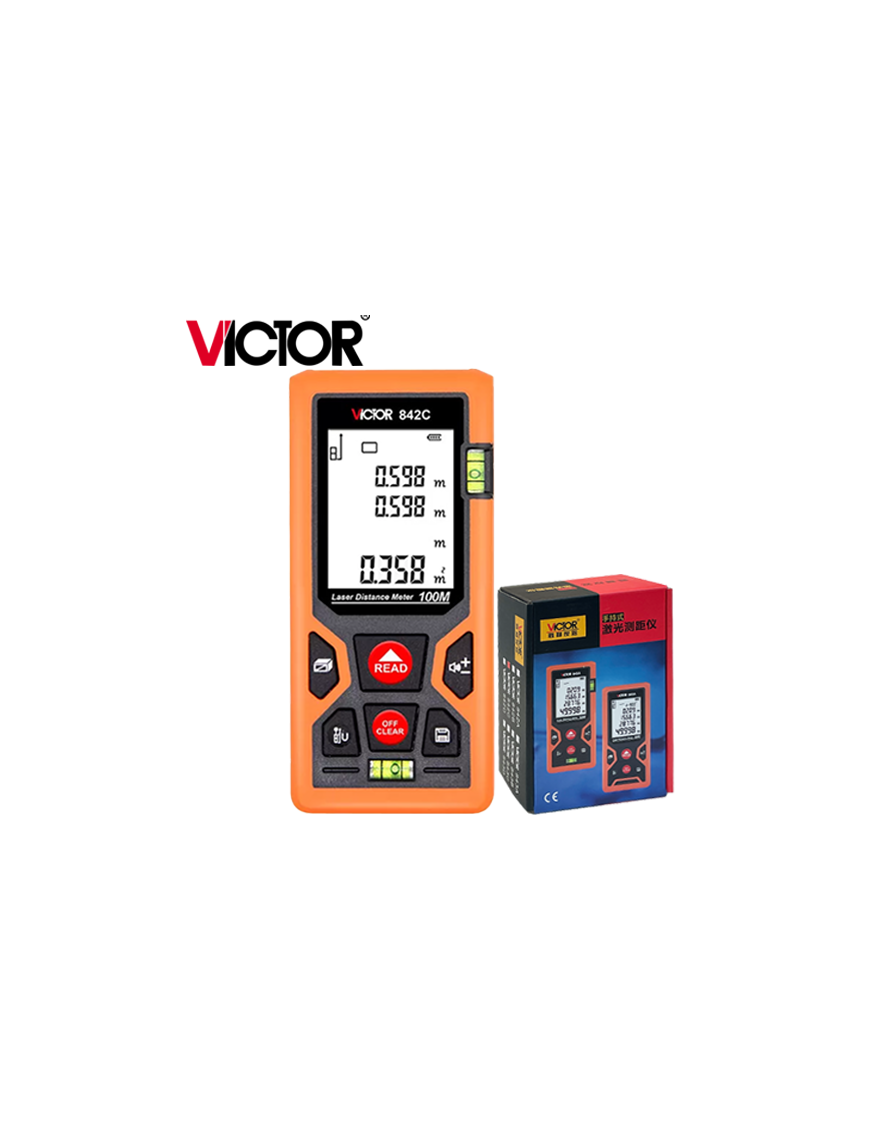 VICTOR VC-842C ΜΕΤΡΗΤΗΣ ΑΠΟΣΤΑΣΗΣ ΜΕ LASER ΕΩΣ ΚΑΙ 100 ΜΕΤΡΑ VICTOR